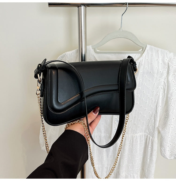 Women’s Flap‑Top Magnetic‑Clip Shoulder Bag – Street Fashion PU Leather Double‑Strap Purse What Else You Got?