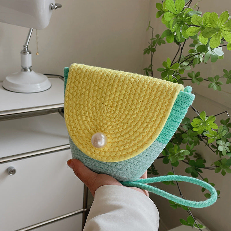 Small Pearl Flip Flap Fashion Straw Bag What Else You Got?