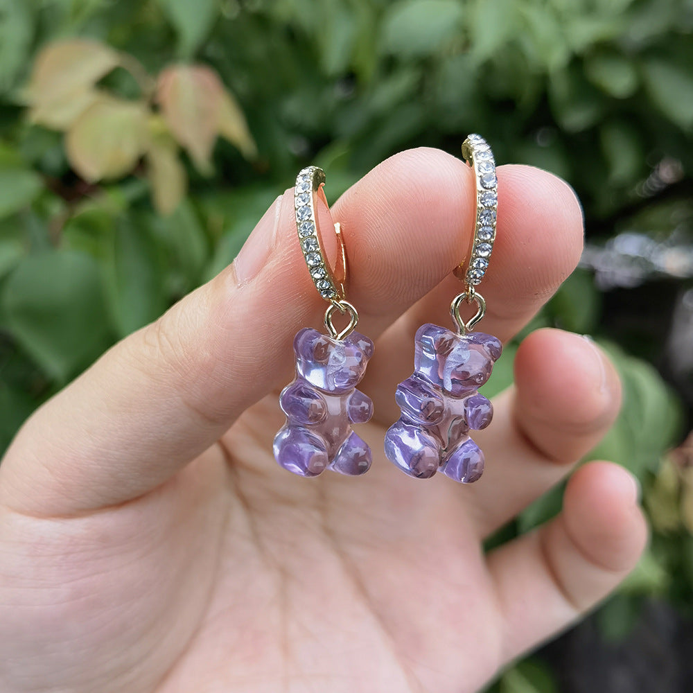 Creative Candy Color Bear Gummy Earrings What Else You Got?