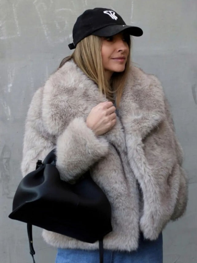 Fluffy Warm Plush Lapel Coat What Else You Got?
