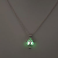 Glow-in-the-Dark Tree of Life Necklace – Luminous Hollow Pendant 45 cm
