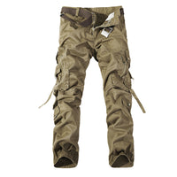 Men's Multi-Pocket Cargo Pants - Durable & Stylish Washed Cargo Trousers - Perfect for Outdoor & Workwear