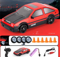 4WD RC Drift Car with LED Headlights – High-Speed 2.4GHz Remote Control Racing Car