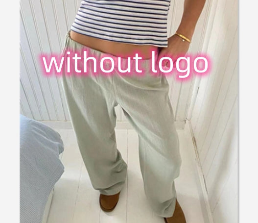 Fashion Y2K Striped Straight Trousers Summer Elastic High Waist Wide Leg Pants For Women What Else You Got?
