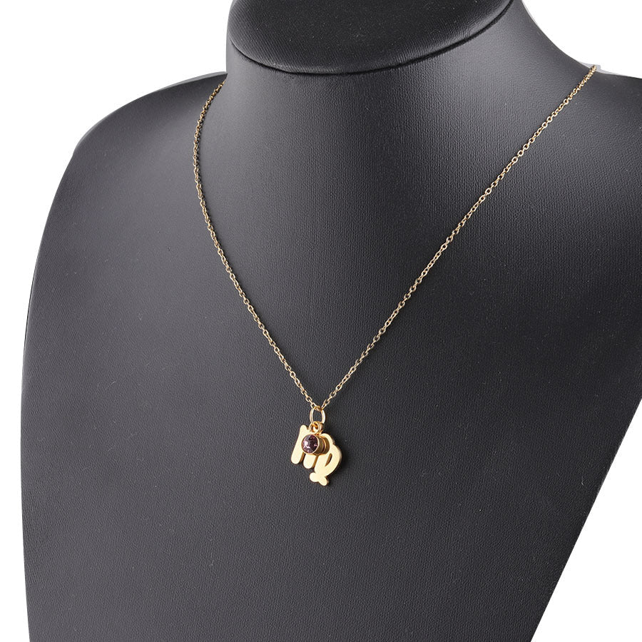 Golden Zodiac Necklace Lucky Birthstone Stainless Steel Jewelry What Else You Got?
