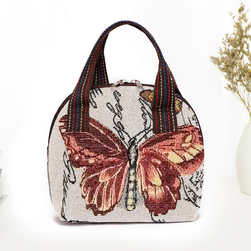 Ethnic‑Style Jacquard Tote – Artistic Shell‑Shape Handbag (Black Elephant) What Else You Got?