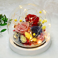 Eternal Rose Glass Cover Gift Box - Preserved Christian Floral Keepsake