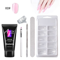 Heavenly Hands: Painless Crystal Gel Nail Art Set with UV/LED Lamp - No Paper Holders Needed
