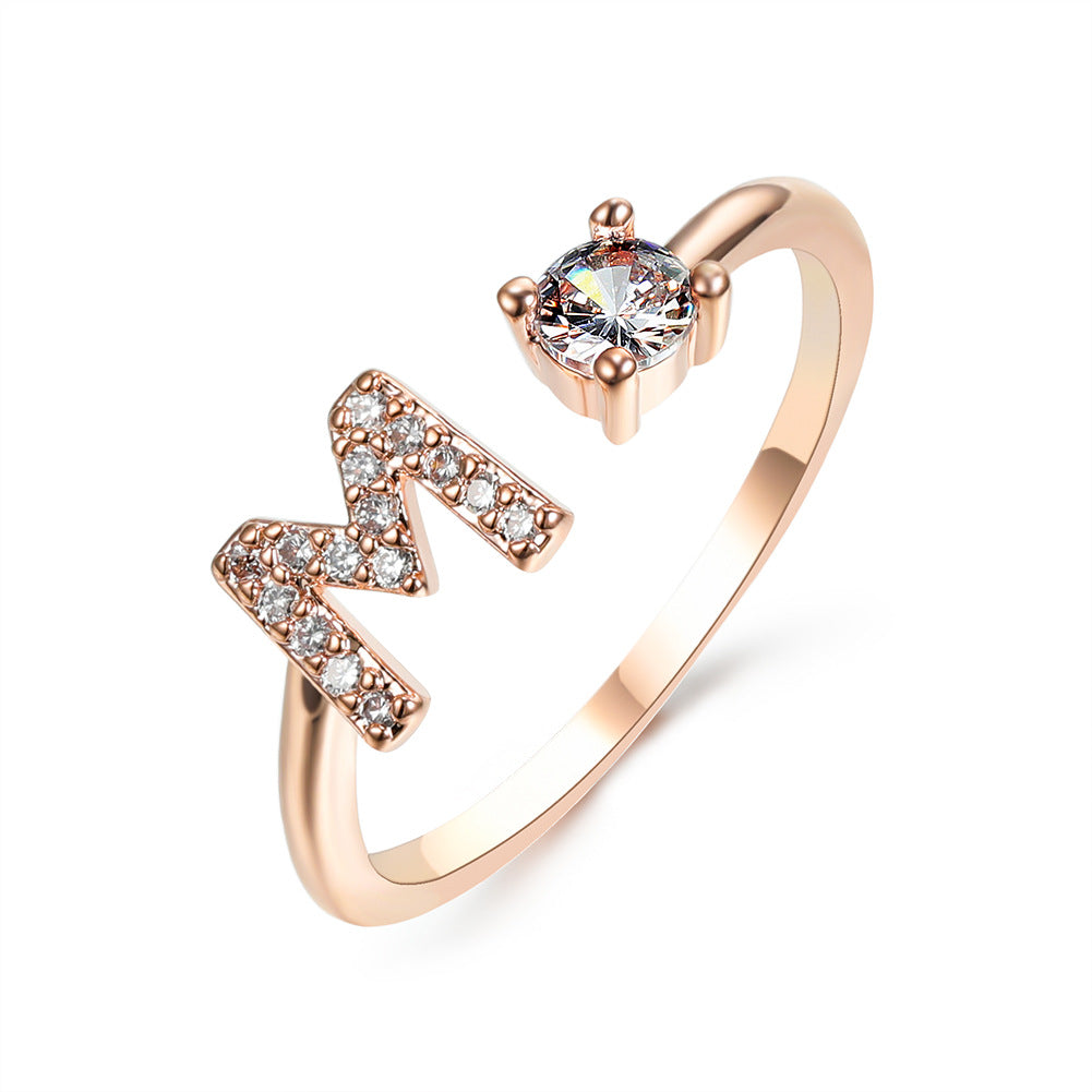 New Design Adjustable 26 Initial Letter Ring Fashion Jewelry For Women Simple Elegant Jewelry What Else You Got?