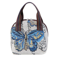 Jacquard Elephant Pattern Tote Bag – Artistic Shell-Shape Shoulder Bag