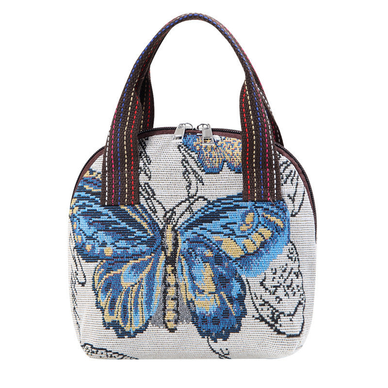 Ethnic‑Style Jacquard Tote – Artistic Shell‑Shape Handbag (Black Elephant) What Else You Got?