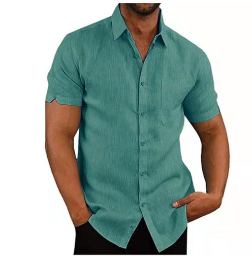 Men Short Sleeve Summer Solid Shirts Casual Loose Tops Tee What Else You Got?