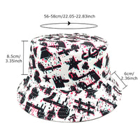 Musical Note Bucket Hat – Retro Print Summer Hat for Men & Women – Festival & Beach Style
