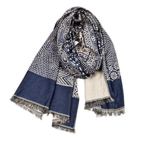 Ethnic Yarn-Dyed Totem Scarf – Unisex Rayon Winter Scarf 65 × 195 cm