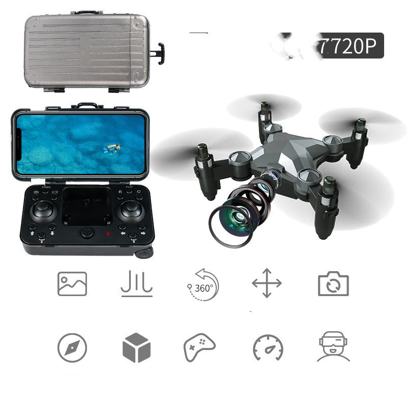New Luggage Box Storage Box Folding Mini UAV Aerial Photography Remote Control Four Axis Children's Toys Drone What Else You Got?