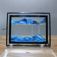 Divine 3D Quicksand Hourglass Art - Mesmerizing Glass Liquid Decor for Home & Office