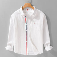 Classic British Oxford Shirt for Men - Premium Cotton Blend - Spring & Autumn Style