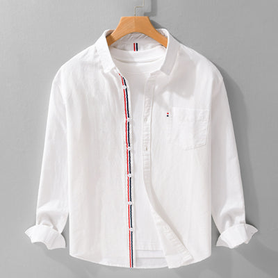 Classic British Oxford Shirt for Men - Premium Cotton Blend - Spring & Autumn Style