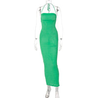 Elegant Women's Halter Backless Summer Dress - Modest & Stylish Club Party Outfit
