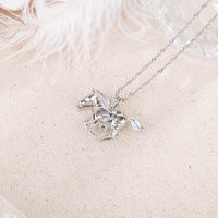 Glow-in-the-Dark Rainbow Pony Necklace – Luminous Pendant for Kids & Teens