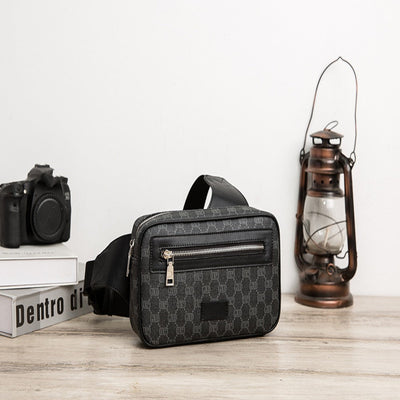 Vintage Christian Letter Print Men's Crossbody Bag - Shoulder Messenger Bag