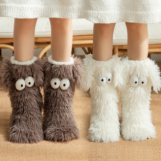 Thickened Plush Snow Socks – Fleece‑Lined Anti‑Slip Winter Warmers for Women (Cute Pet Design) What Else You Got?