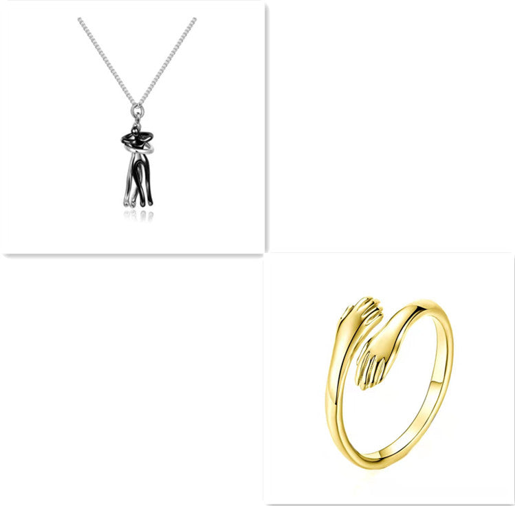 Love Hug Necklace Unisex Men Women Couple Jewelry Simple Temperament Clavicle Chain Valentines Day Lover Gift What Else You Got?
