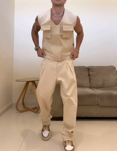 Men's Work Vest & Pants 2-Piece Set – Utility Workwear