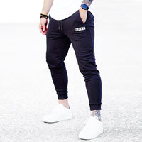 Men's Winter Sweatpants – Black Casual Sports Joggers with Graphic Print