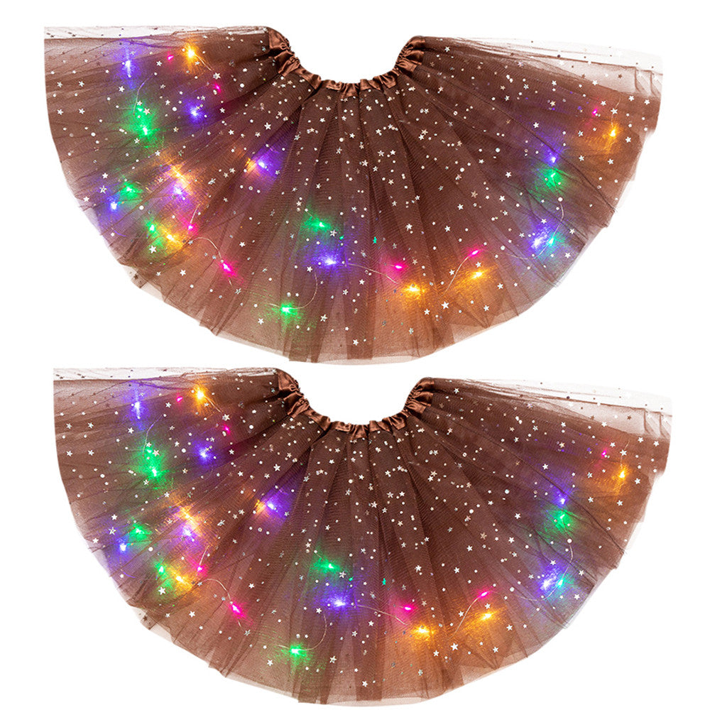Magical & Luminous  LED Princess Halloween Tutu Skirt Sequins Shiny Skirt What Else You Got?