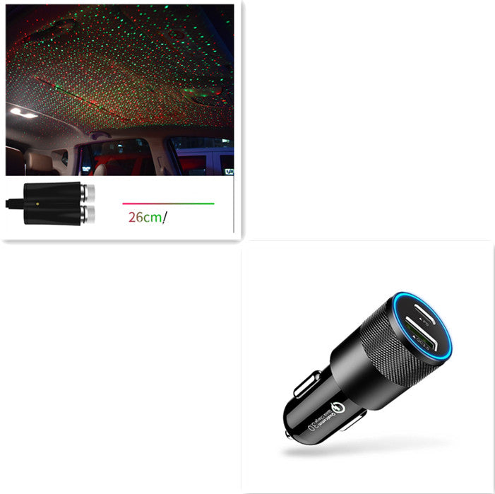 USB Starry Sky Car Light Projector – Galaxy LED Interior Ambient Lighting with Voice Control What Else You Got?