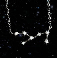 Divine Zodiac S925 Sterling Silver Necklace - 12 Constellations Pendant for Women