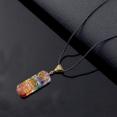 Sacred Seven Chakra Crystal Pendant - Spiritual Jewelry for Women & Men