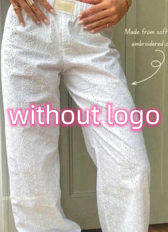Fashion Y2K Striped Straight Trousers Summer Elastic High Waist Wide Leg Pants For Women What Else You Got?
