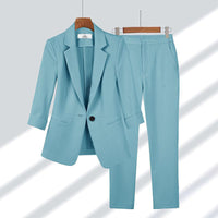 Elegant Women's Professional 2-Piece Suit Set - Office Blazer & Pants Combo