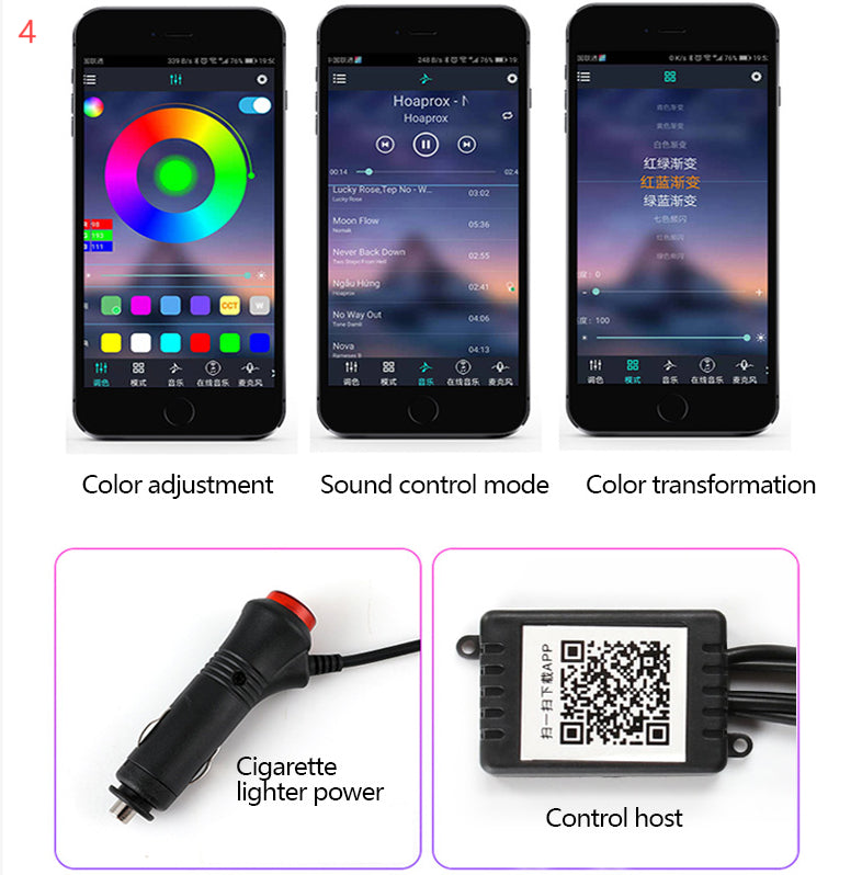 Car Fiber Optic Ambient Light Modified Car Interior Cool Light APP Rhythm Light What Else You Got?