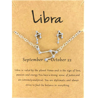 Zodiac Diamond Jewelry Set – Astrology Bracelet & Earrings for All Signs