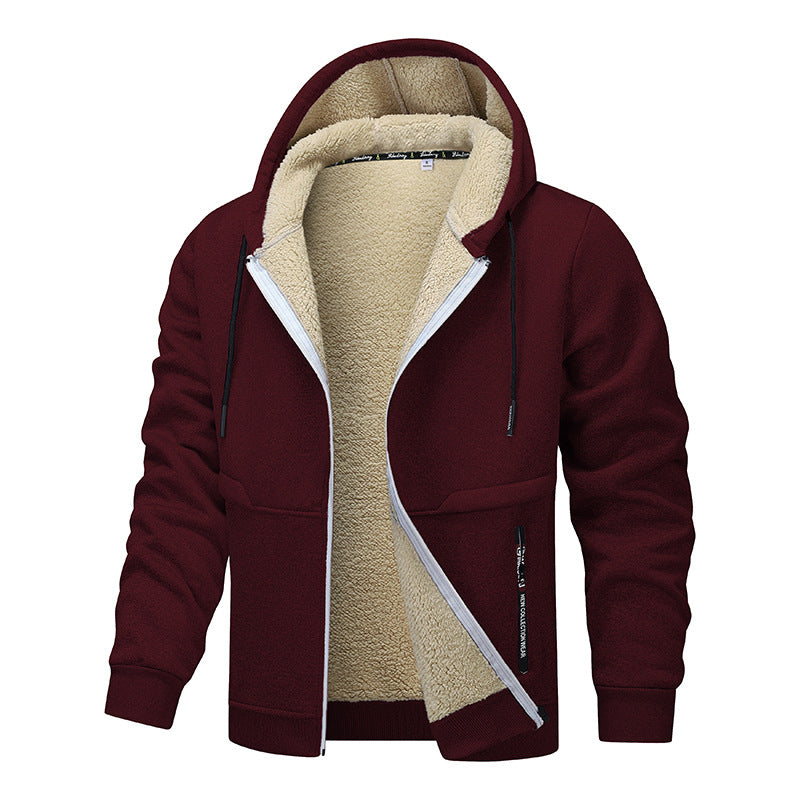 Casual Hoodies For Men Heavyweight Fleece Sweatshirt Winter Thick Sherpa Lined Hooded Zipper Jacket Thick Streetwear Coats What Else You Got?