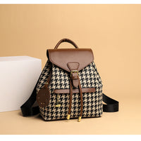 Women’s PU Leather Bucket Backpack – Casual Shoulder Bag for School & Travel