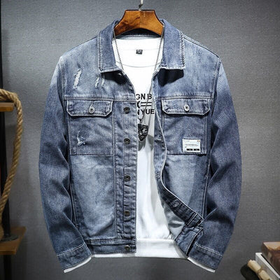 Men’s Relaxed-Fit Denim Jacket – Cotton Casual Jacket for All Seasons