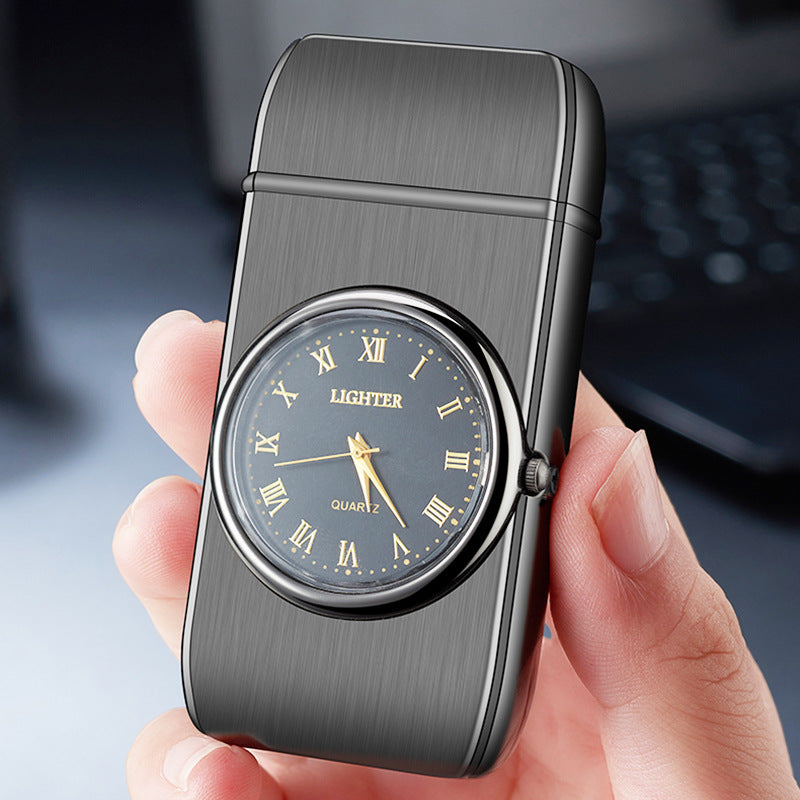 Personalized Creative Multifunctional Electronic Watch Cigarette Lighter-in-one Body Multi-purpose LED Flashing Lamp Gift Lighter What Else You Got?
