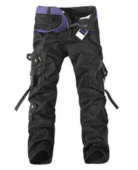 Men's Multi-Pocket Cargo Pants - Durable & Stylish Washed Cargo Trousers - Perfect for Outdoor & Workwear