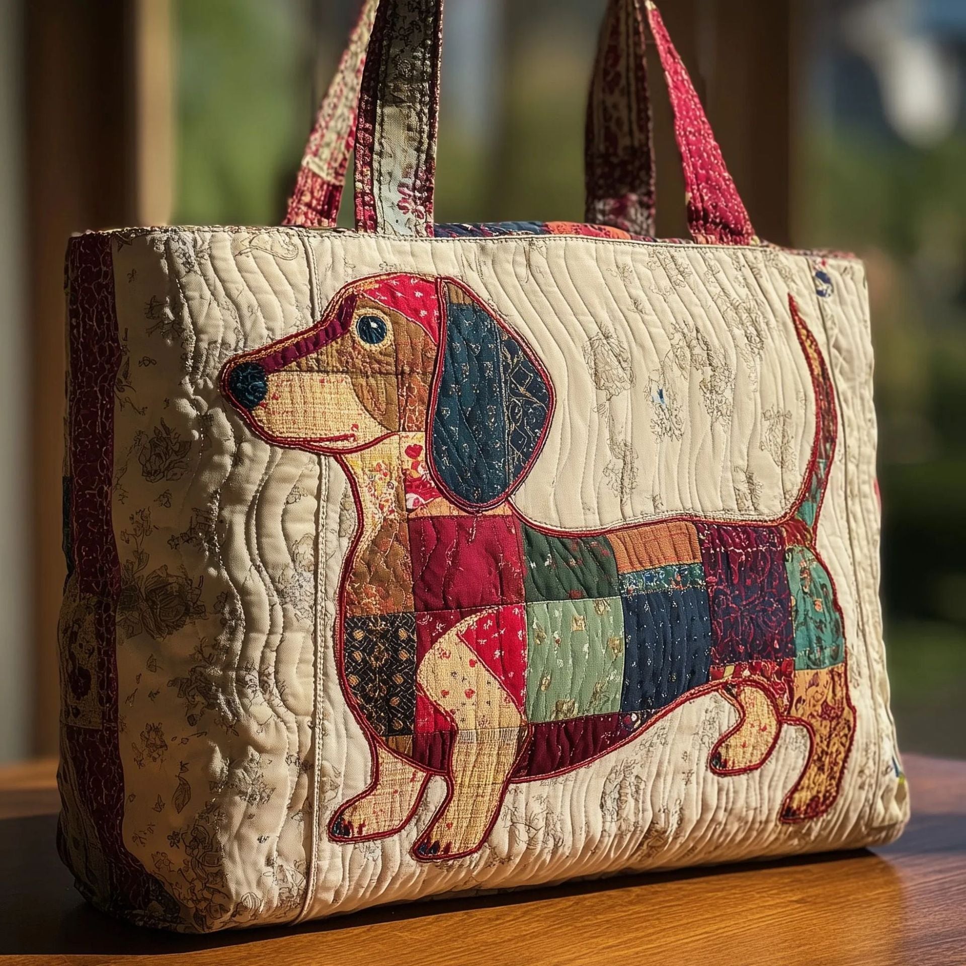 300g Canvas Dog-Printed Tote And Shoulder Bag What Else You Got?