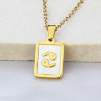 Stainless Steel Zodiac Constellation Necklace