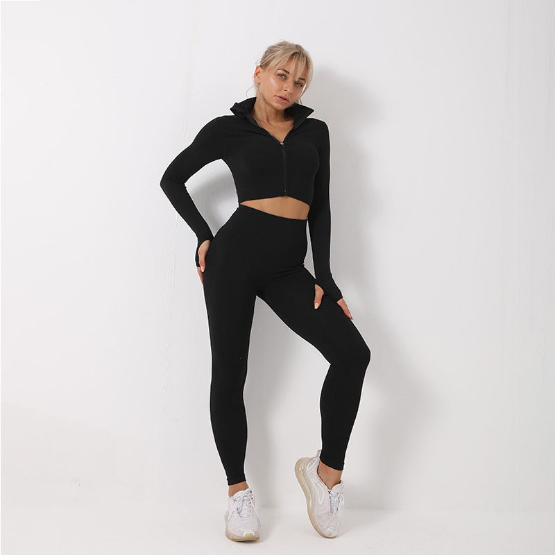 3PCS Yoga Set Seamless Sport Set Women Gym Clothing Leggings Women Crop Top Sports Bra Women Fitness Gym Set Womens Outfits Tracksuit What Else You Got?