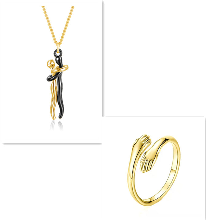 Love Hug Necklace Unisex Men Women Couple Jewelry Simple Temperament Clavicle Chain Valentines Day Lover Gift What Else You Got?