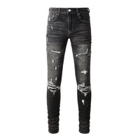 Men’s Slim Fit Skinny Jeans – Stretch Denim with Retro Black Finish (Mid-Waist, Year-Round Comfort)