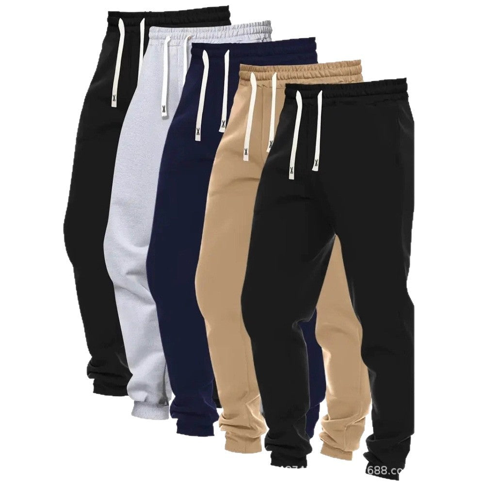 Men’s Solid‑Color Jogger Pants – Pack of Five Loose‑Fit Everyday Straight‑Leg Pants What Else You Got?