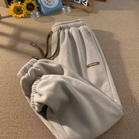 Cozy Winter Sweatpants for Men – Fleece-Lined, Loose Fit, High-Street Style