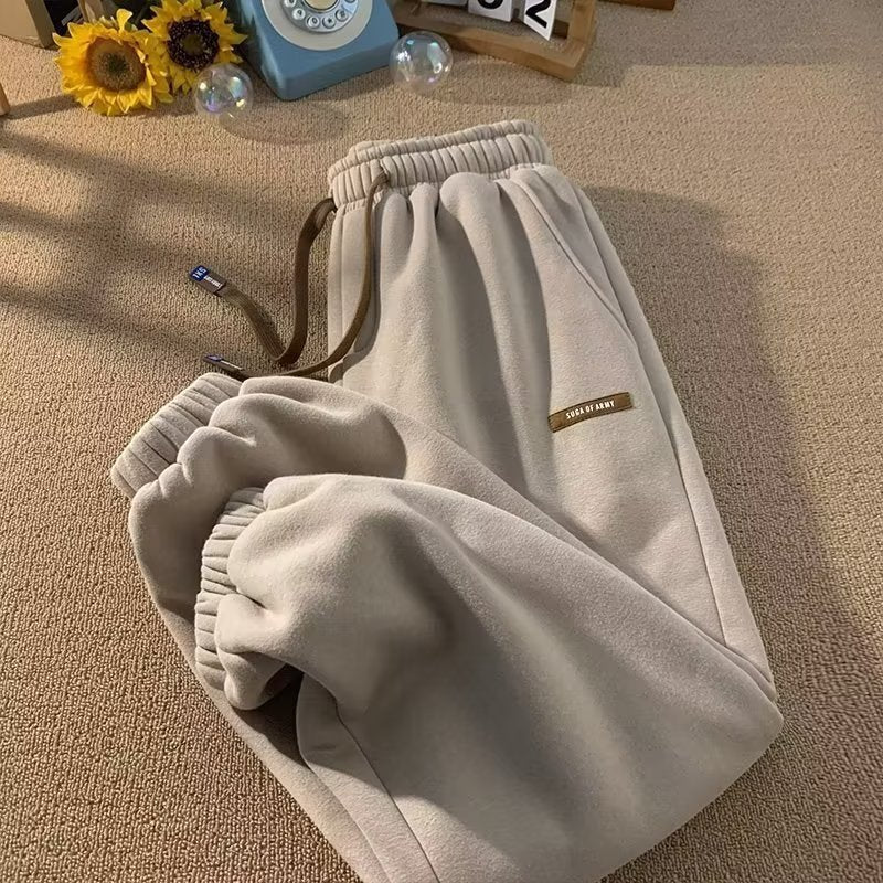 Men’s Fleece‑Lined Winter Sweatpants – Thick, Loose‑Fit, High‑Street Casual Pants What Else You Got?